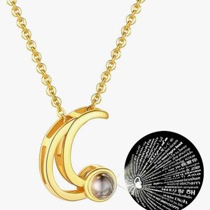 Projection I Love You Necklace, Letter C